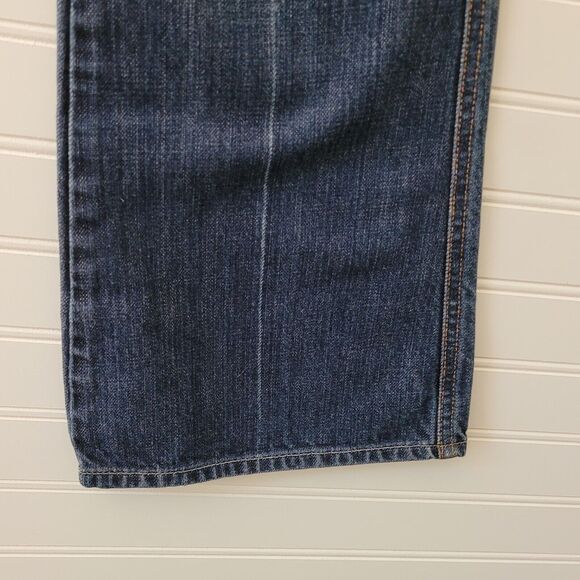 7 For all Mankind Womens Jeans Size 26 A Pocket Red Stitching Dark Wash Bootcut - Picture 2 of 12
